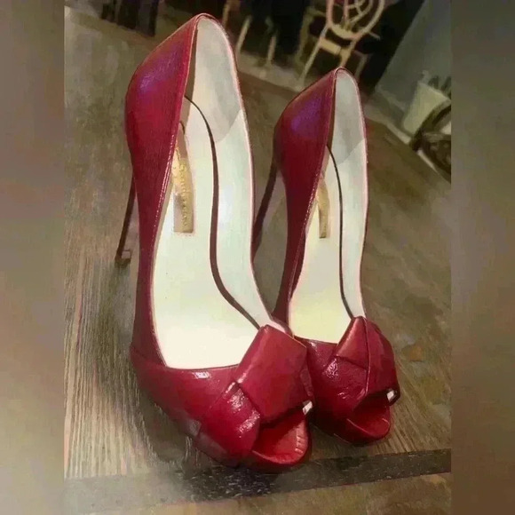 Rupert Sanderson Red Patent Leather Pumps - Picture 2 of 7